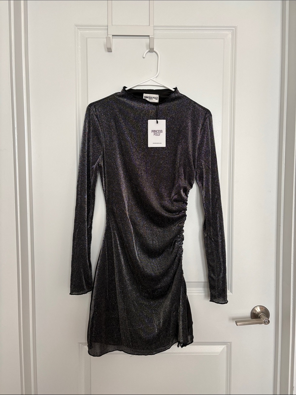 Princess Polly Shimmer Ruched Mini Dress - new